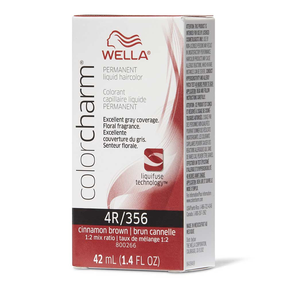 Wella Color Charm Liquid Hair Color 4R by 356 Cinnamon Brown, 1.4 oz